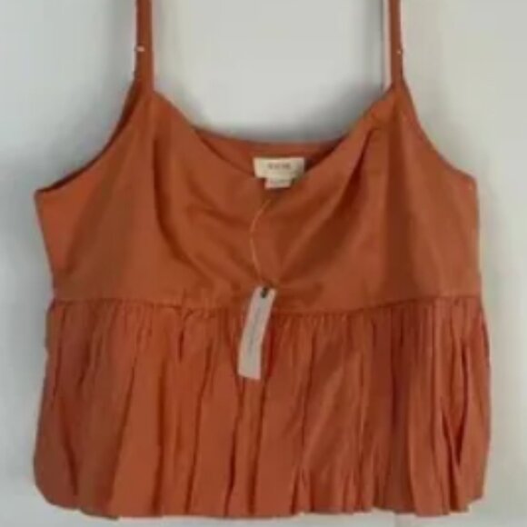 Brand New MAEVE RUFFLED BUBBLE-HEM CROPPED TANK - Picture 8 of 12